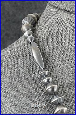 Sterling Silver Navajo Pearl Necklace 24 Vintage