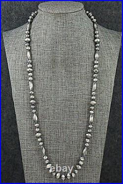 Sterling Silver Navajo Pearl Necklace 24 Vintage