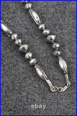 Sterling Silver Navajo Pearl Necklace 24 Vintage