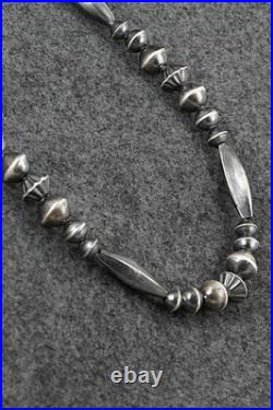 Sterling Silver Navajo Pearl Necklace 24 Vintage