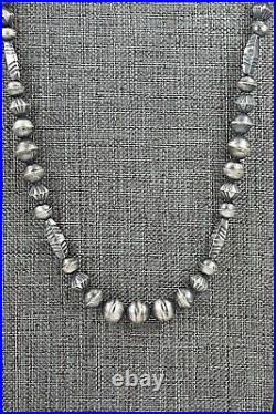 Sterling Silver Navajo Pearl Necklace 28 Vintage