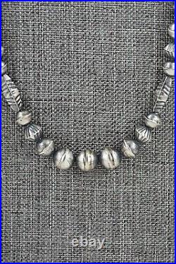 Sterling Silver Navajo Pearl Necklace 28 Vintage