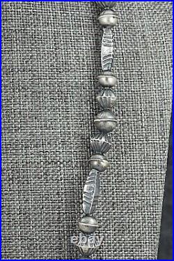 Sterling Silver Navajo Pearl Necklace 28 Vintage