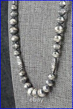 Sterling Silver Navajo Pearl Necklace 28 Vintage