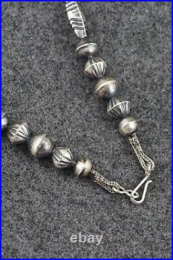 Sterling Silver Navajo Pearl Necklace 28 Vintage