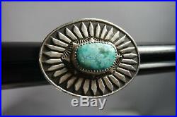 Sterling Silver Turquoise Native American Navajo Huge Ring Vintage Size 9