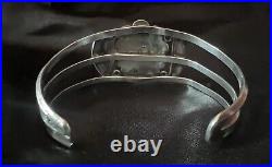 Stunning Vintage Native American Sterling Sliver Royston Turquoise Cuff 6