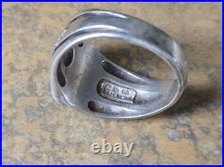 Stunning Vintage Navajo Turquoise 925 Ring Mens