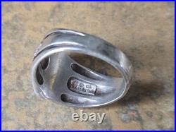 Stunning Vintage Navajo Turquoise 925 Ring Mens
