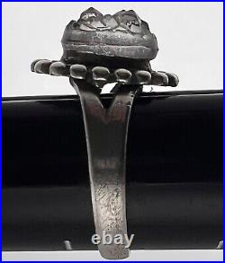 Stunning Vintage Sterling Silver Native American Ring By Bell Trading Post Fire