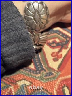 Superb Vintage Native American Navajo Jeanette Dale 8-link Concho Ss Bracelet
