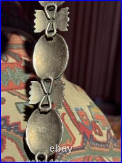 Superb Vintage Native American Navajo Jeanette Dale 8-link Concho Ss Bracelet