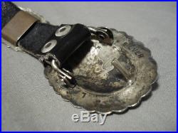Superior Vintage'hand Forged Navajo Sterling Silver' Concho Belt Old Pawn