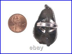 Sz7.5 Vintage Native American sterling turqoise ring