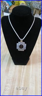 Thomas Charley 925 Sterling Silver Watch Pendant Vintage Navajo