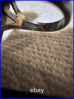 Tom Baldwin Vintage Native American Turquoise Sterling Silver Ring Size 5
