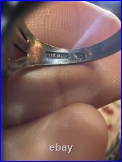 Tom Baldwin Vintage Native American Turquoise Sterling Silver Ring Size 5