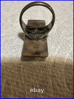 Tom Baldwin Vintage Native American Turquoise Sterling Silver Ring Size 5