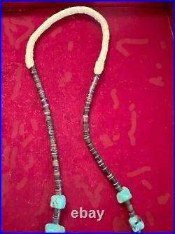 Unisex Vintage Native American Raw Genuine Large Turquoise Nugget Strand