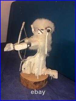 VINTAGE Hand Made KACHINA DOLL Buffalo Warrior By V. BEGAY