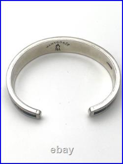 VINTAGE NAVAJO MANYGOATS STERLING SILVER NATIVE AMERICAN Inlay Cuff BRACELET