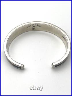 VINTAGE NAVAJO MANYGOATS STERLING SILVER NATIVE AMERICAN Inlay Cuff BRACELET