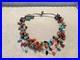 VINTAGE Native American Multi Gemstone Beaded Necklace 6 Strand 17 Length jb1