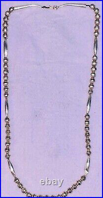 VINTAGE Navajo Pearls Sterling Silver Necklace 26