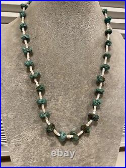 VINTAGE SANTO DOMINGO TURQUOISE and HEISHI NECKLACE