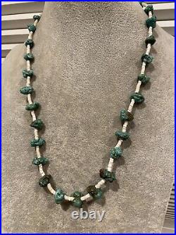 VINTAGE SANTO DOMINGO TURQUOISE and HEISHI NECKLACE