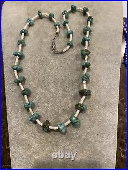 VINTAGE SANTO DOMINGO TURQUOISE and HEISHI NECKLACE