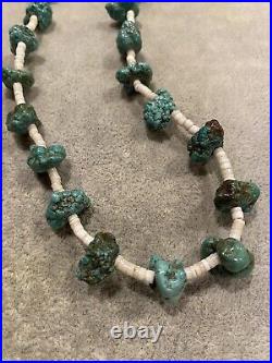 VINTAGE SANTO DOMINGO TURQUOISE and HEISHI NECKLACE