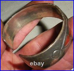 VINTAGE SIGNED TOMMY SINGER TURQUOISE CORAL STERLING SILVER BRACELET vafo