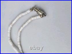 VINTAGE Sterling Zuni Red Butterfly Necklace Pendant With Abalone Base And Beads