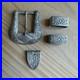 VTG 1950s Western Ranger Belt Buckle Set Handmade 4-Piece 13/16 Sterling 36.7g
