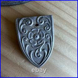 VTG 1950s Western Ranger Belt Buckle Set Handmade 4-Piece 13/16 Sterling 36.7g