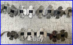 VTG 60s Fred Harvey Era Stamped Bird Eagle Conchos Belt 20 Birds Broken