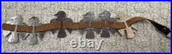 VTG 60s Fred Harvey Era Stamped Bird Eagle Conchos Belt 20 Birds Broken
