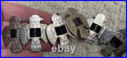 VTG 60s Fred Harvey Era Stamped Bird Eagle Conchos Belt 20 Birds Broken