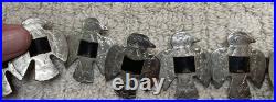 VTG 60s Fred Harvey Era Stamped Bird Eagle Conchos Belt 20 Birds Broken