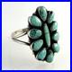 VTG Handcrafted Navajo Turquoise Cluster Ring Sterling Silver Native American
