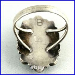 VTG Handcrafted Navajo Turquoise Cluster Ring Sterling Silver Native American