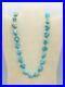 VTG Native American Blue Turquoise Nuggets Hand Knot Necklace 20 91g