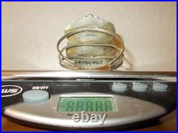 VTG Native American Joeba Green Turquoise Sterling 62.8 Grams Cuff Bracelet