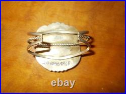 VTG Native American Joeba Green Turquoise Sterling 62.8 Grams Cuff Bracelet