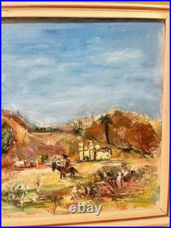 VTG Native American Southwest Original Oil Painting PICTURE CACTUS DESERT SCENE