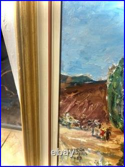 VTG Native American Southwest Original Oil Painting PICTURE CACTUS DESERT SCENE