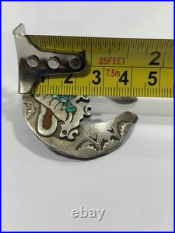 VTG Native American Sterling Silver Chip Inlay Eagle Squash Blossom PARTS