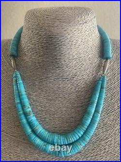 VTG Native American Turquoise Heishi Bead Necklace