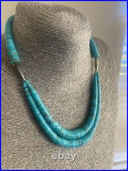 VTG Native American Turquoise Heishi Bead Necklace